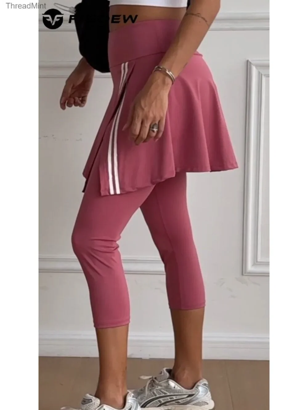 Women's Athletic Skort with Capri Leggings & Pockets for Tennis Golf Pickleball